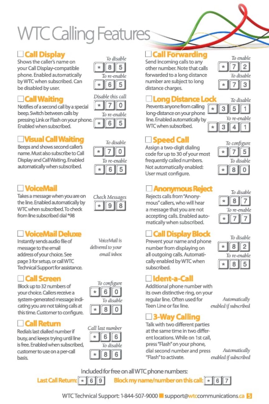 Calling Features